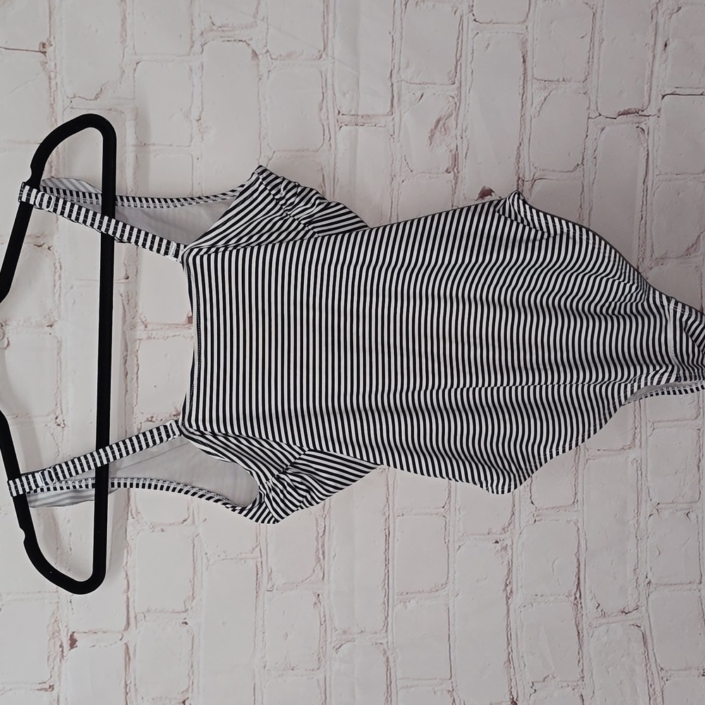 Nip Tuck Nautical Navy White Striped One Piece Swimsuit Womens Size 8 - Picture 6 of 12